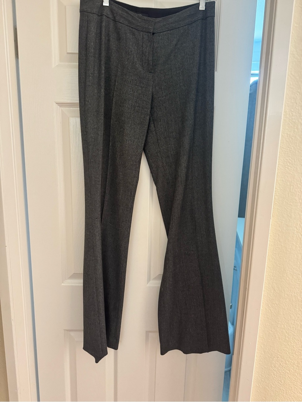 Tahari Dark Gray Flared Dress Pants